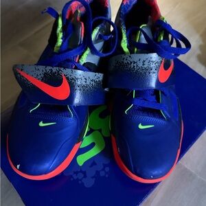 Nike KD 4 Nerf Blue and Red Sneakers